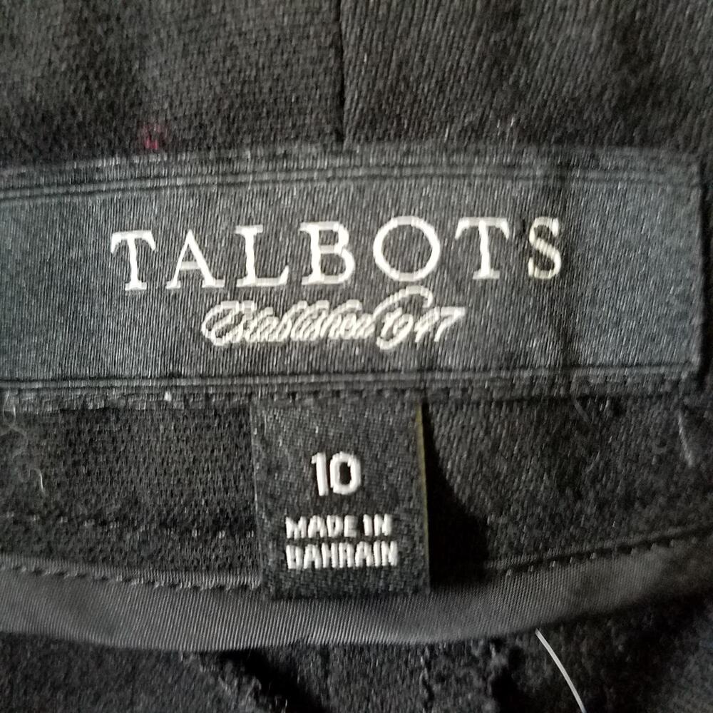TALBOTS Black Heritage Wool Blend‎ Professional Career Pants Women's Size 10 - Picture 6 of 8